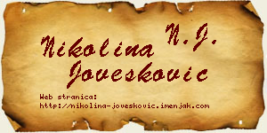Nikolina Jovešković vizit kartica